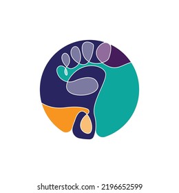 Logotipo de Fotocuidado Diseño Ilustración de la salud Vector de salón de pedicura para mujeres