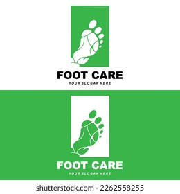 Foot Care Logo Design Health Illustration Woman Pedicure Salon Vector