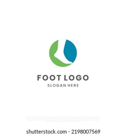foot care logo design on isolated background