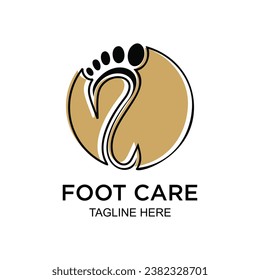 Foot care logo design simple concept Premium Vector