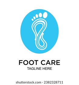 Foot care logo design simple concept Premium Vector