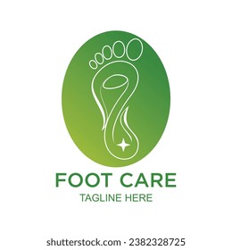 Foot care logo design simple concept Premium Vector