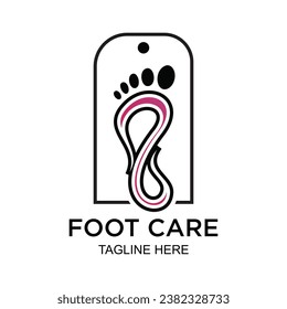 Foot care logo design simple concept Premium Vector