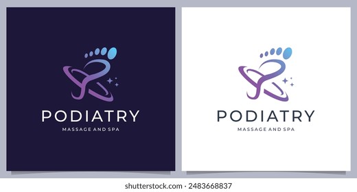 Foot care logo design simple concept Premium Vector