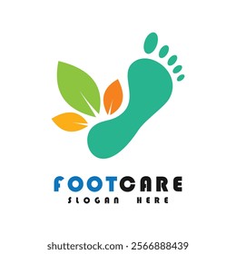 Foot care logo design simple concept Premium Vector