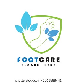 Foot care logo design simple concept Premium Vector