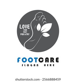 Foot care logo design simple concept Premium Vector