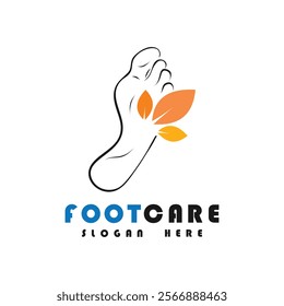 Foot care logo design simple concept Premium Vector