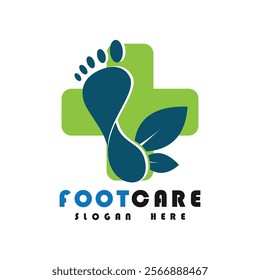 Foot care logo design simple concept Premium Vector