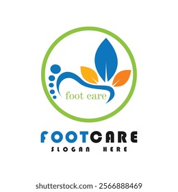 Foot care logo design simple concept Premium Vector