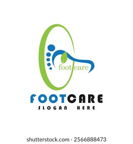 Foot care logo design simple concept Premium Vector