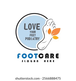 Foot care logo design simple concept Premium Vector