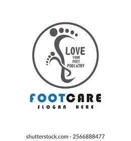 Foot care logo design simple concept Premium Vector