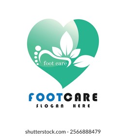 Foot care logo design simple concept Premium Vector