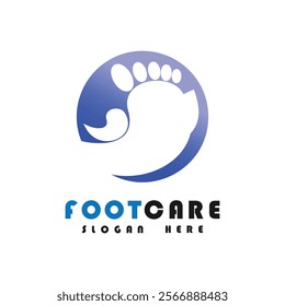 Foot care logo design simple concept Premium Vector