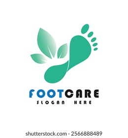 Foot care logo design simple concept Premium Vector