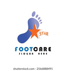 Foot care logo design simple concept Premium Vector