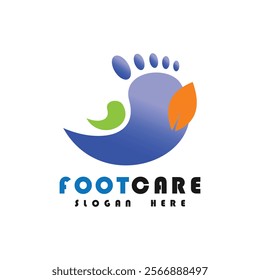 Foot care logo design simple concept Premium Vector