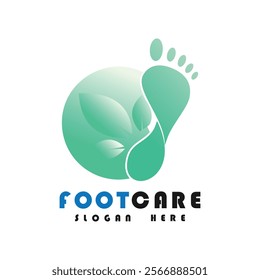 Foot care logo design simple concept Premium Vector