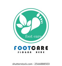 Foot care logo design simple concept Premium Vector