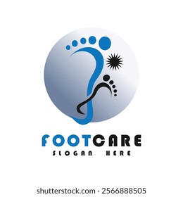 Foot care logo design simple concept Premium Vector