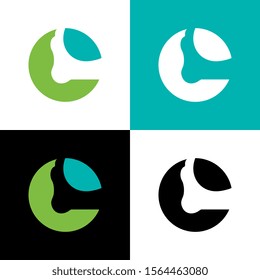 Foot care logo design template elements, feet podiatry concept - Vector
