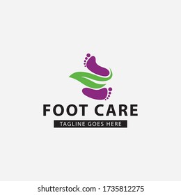 Foot care logo design template. Vector illustration