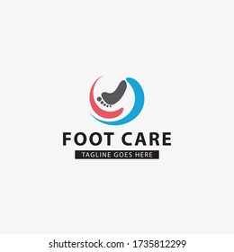 Foot care logo design template. Vector illustration