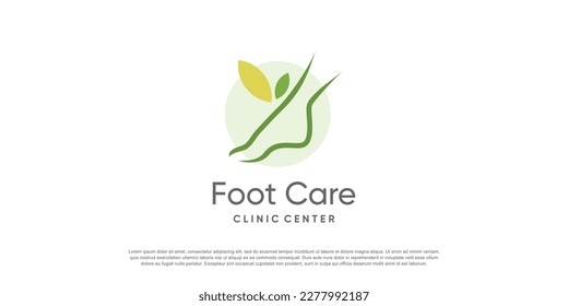 Plantilla de diseño del logo de Foot Care con creativo moderno