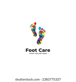 Foot care logo design template with modern creative