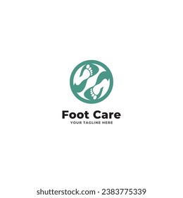 Plantilla de diseño del logo de Foot Care con creativo moderno