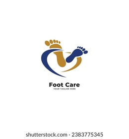 Foot care logo design template with modern creative