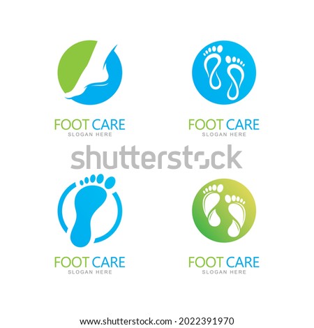 Foot care logo design template