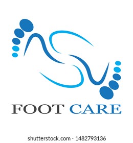 foot care Logo design vector icon  Template