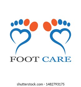 foot care Logo design vector icon  Template