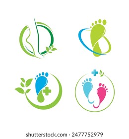 Foot care logo flat design template