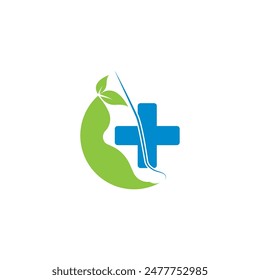 Foot care logo flat design template