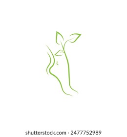 Foot care logo flat design template