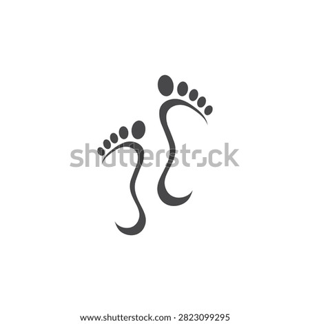 foot care logo icon illustration. foot therapy icon spa logo design.foot massage symbol icon minimalist logo design.