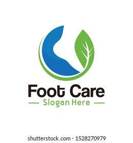 Foot Care Logo and Nature Foot Logo Template vector illustration
