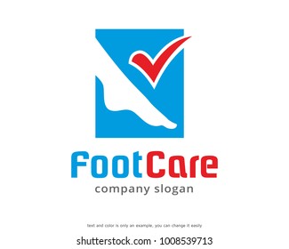 Foot Care Logo Template Design Vector, Emblem, Design Concept, Creative Symbol, Icon