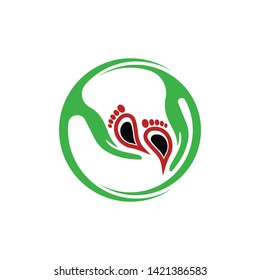 Foot Care Logo Template Design Vector, Emblem, Design Concept, Creative Symbol, Icon