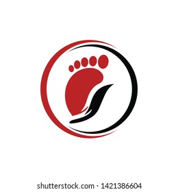 Foot Care Logo Template Design Vector, Emblem, Design Concept, Creative Symbol, Icon