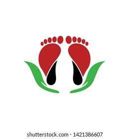 Foot Care Logo Template Design Vector, Emblem, Design Concept, Creative Symbol, Icon