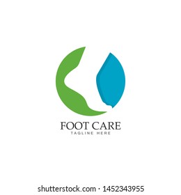 Foot care logo template design concept