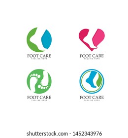 Foot care logo template design concept