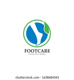 Foot care logo template design concept