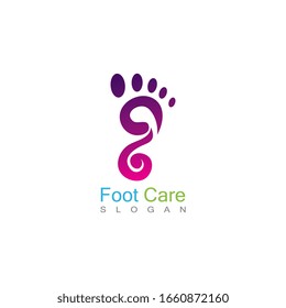 Foot Care Logo Template Design Vector, Emblem, Concept Design, Creative Symbol, Icon