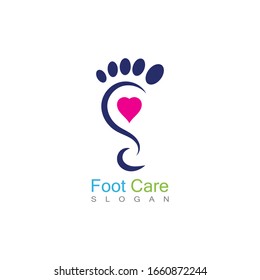 Foot Care Logo Template Design Vector, Emblem, Concept Design, Creative Symbol, Icon