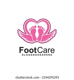 Foot Care Logo Template Design Vector. Design concept for Foot care, health service and business